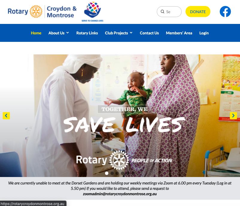 Rotary Club Website Featured Image Snapshot